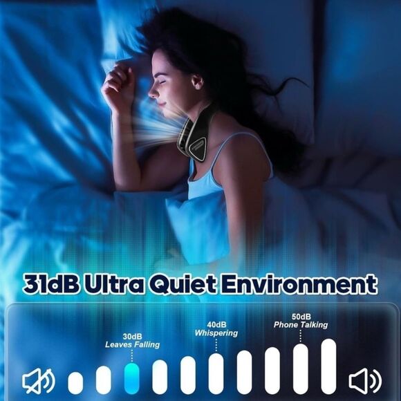 Kakashi 6000mAh Portable Neck Fan Rechargeable, Bladeless Operated Wearable New - Picture 2 of 7